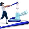 ArtCreativity Baseball Pitching Machine for Kids, Pop A Pitch Baseball Batting Kids Pitching Machine Toy with Collapsible Bat + 3 Baseballs, Trainer for Batting Practice, Outdoor Fun view 2