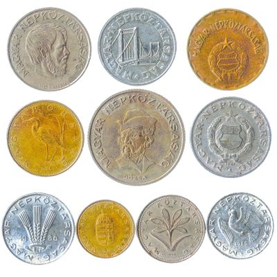 Hungary 10 Mixed Coins | Fillers | Forints | Hungarian Currency Since 1946