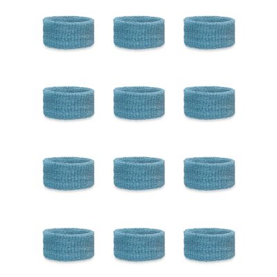 Couver Kids 2-Inch Slim Sweatbands (6 Pairs) - Thin Cotton Terry Cloth Wristbands for Toddlers - Small Athletic Wrist Bands for Gymnastics, Sports - 12pc Bulk Pack