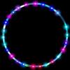 LED Fitness Hoop 24 in, Light Up Hoop for Kids, 10 Color Auto Strobing and Changing, 60cm Hoop Fitness Equipment Weight Loss Collapsible(2 AA Batteries are Needed. Not Included) view 1