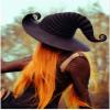 2022 New Halloween Party Felt Witch Hats, Halloween Felt Witch Costume Pointed Hat Durable Black Witch Hat for Halloween Decoration, Halloween Witch Hat for Halloween Cosplay Props (Black, One size fits all) view 2