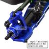 Rcarmumb Suspension Arms Upgrades Part for 1/8 Sledge 4WD #95076-4, 4pcs Aluminum Front Rear Swing Arm Hops Up w/Carbon Fibre Dust-Proof Protection Plate,Navy Blue view 3