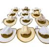 12 PIECE MINI PALM HAT, MINI HAT DECORATION WITH SUCTION CUP, CAR DECOR, ORIGINAL, MADE IN MEXICO, SOMBRERITO, CHUPON, REAL PAL, SOMBRERO DE PALMA, NEW MEXICO view 1