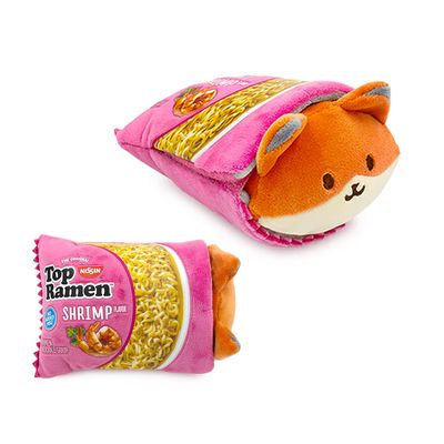 Anirollz Stuffed Animal Plush Toy - Official Top Ramen Blanket Outfitz Doll | Soft, Squishy, Warm, Cute, Comfort, Safe| Birthday Gift Fox in Shrimp Flavor Top Ramen Noodle Foxiroll 6