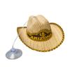 12 PIECE MINI PALM HAT, MINI HAT DECORATION WITH SUCTION CUP, CAR DECOR, ORIGINAL, MADE IN MEXICO, SOMBRERITO, CHUPON, REAL PALM, SOMBRERO DE PALMA, ARIZONA view 1
