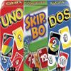 Mattel Games Set of 3 Games with UNO, Skip-Bo & DOS, Travel Games for Kids & Family Night with Storage Tin Box view 1