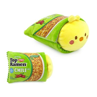 Anirollz Stuffed Animal Plush Toy - Official Top Ramen Blanket Outfitz Doll | Soft, Squishy, Warm, Cute, Comfort, Safe| Birthday Gift Chick in Chili Flavor Top Ramen Noodle Chickiroll 6