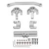 Alomejor RC Front Steering Set Aluminum Alloy Rear Axle Base Set for ECX Barrage 1/24 for RGT 1/24 for FTX 1/24 Climbing Car(Silver) view 1