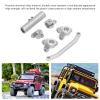 Alomejor RC Front Steering Set Aluminum Alloy Rear Axle Base Set for ECX Barrage 1/24 for RGT 1/24 for FTX 1/24 Climbing Car(Silver) view 2