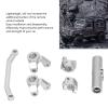 Alomejor RC Front Steering Set Aluminum Alloy Rear Axle Base Set for ECX Barrage 1/24 for RGT 1/24 for FTX 1/24 Climbing Car(Silver) view 3