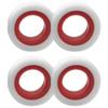 4Pcs ShareGoo 1.9 inches Tire Foam Dual Stage Rubber Inner & Foam Inserts Outer Foam Firm for 100-110mm Tire Compatible with Axial SCX10 90046 Traxxas TRX4 Crawler Wheel (Red) view 4