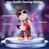 SWTOIPIG Dancing Monkey Plush Toy, Stuffed Toys, Dancing Singing, Body Shaking, and Guitar Shaking, Punk Molding, One Button Control, Children's Education Toys, Musical Intelligence Development view 3