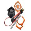GPM 9PC Set Upgrades Aluminum 6061-T6 Motor Heatsink with Cooling Fan Only Use with SLE038A for 1/8 4WD Sledge Monster Truck (95076-4) RC Cars (Orange) view 1