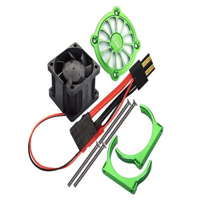 GPM Racing RC Car Cooling Fan - Aluminum, 4500 rpm, 60 dB, 3-Pin Connector, Compatible with TRAXXAS 1/8 4WD SLEDGE MONSTER TRUCK