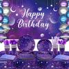 Galaxy Party Supplies,Includes Space Galaxy Birthday Backdrop, Plates, Napkins, Cups ,Tablecloth, Balloons,Foil Balloons, for 20 Guests Galaxy Outer Space Theme Birthday Party Decoration view 1