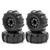 GoolRC RC Paddle Tires, 4PCS Off Road Snow Sand Rubber Tires Hex 12mm Wheels Replacement for 1/10 Short-Course Truck 727 Slash K1 RC Car (Black) view 1