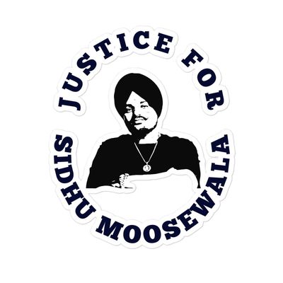 A JERSEY STORE Justice for Sidhu moosewala Stickers Bubble-Free