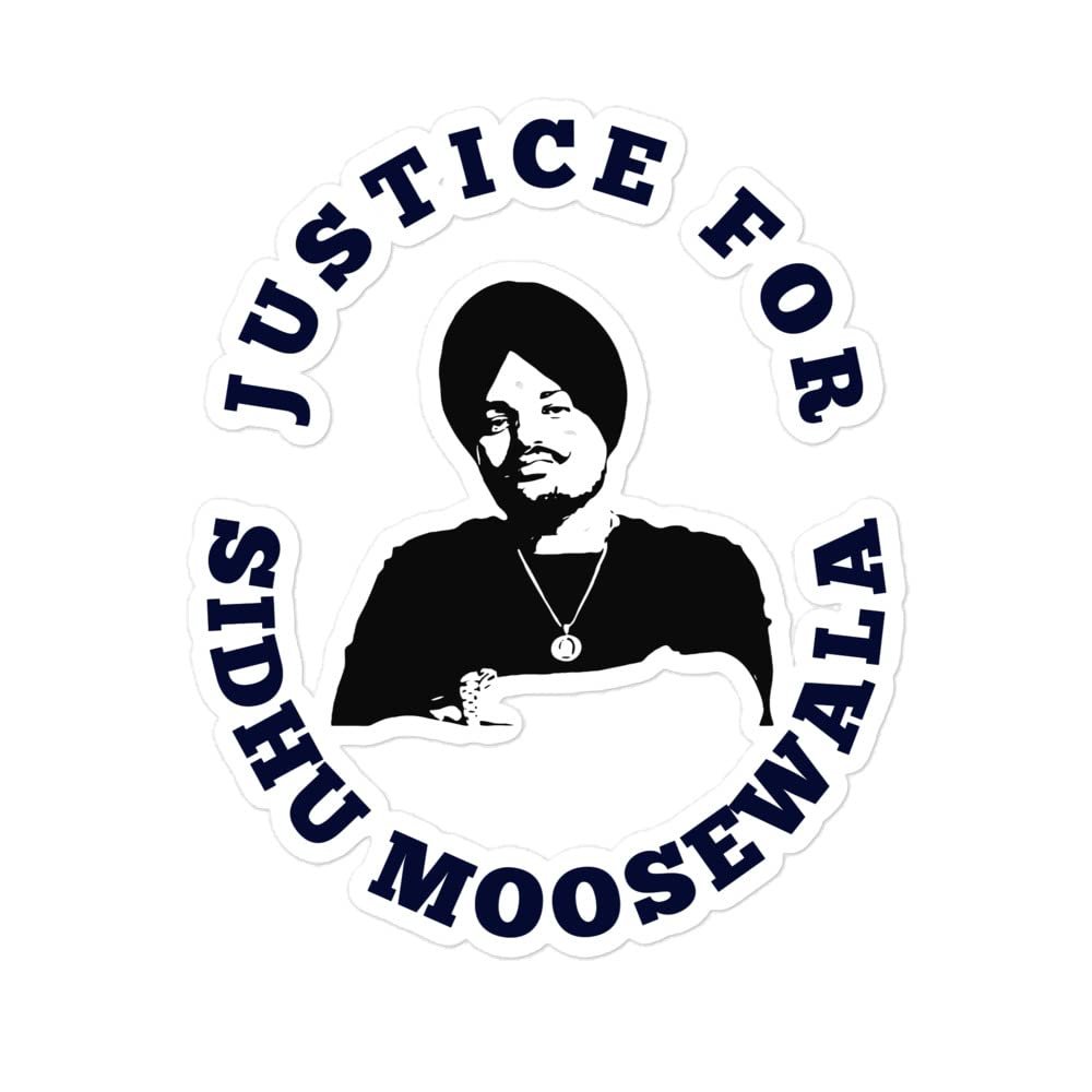 A JERSEY STORE Justice for Sidhu moosewala Stickers Bubble-Free