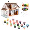 Dollhouse Potted Plants, 1:12 Scale Resin 16 Pieces Dollhouse for Decor view 3