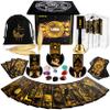 SUGEYA 78 Tarot Cards with Guide Book, Black Tarot Deck Gift Set with Tarot Cloth, Chakra Stones and More, Tarot Cards Deck Fortune Telling Game Craft Cardboard for Beginners and Expert Readers view 1