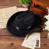 Hercicy 12 Pcs Black Cowboy Hats Kids Toddler Cowgirl Hat for Boys Girls Child Baby Costume Accessories Western Birthday Party Supplies view 4