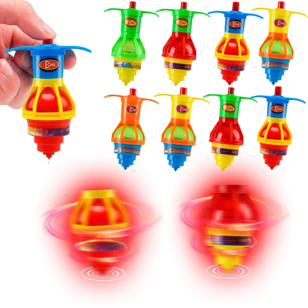 20PCS Starhig Light Up Spinning Tops, LED Light Up Flashing Spinning TopsGyroscope Novelty Bulk Toys Party Favors