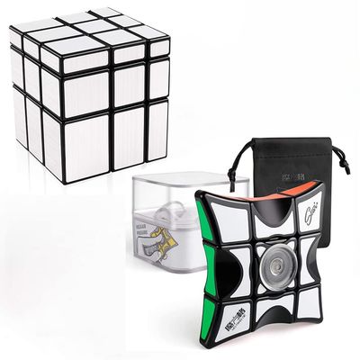 D-FantiX Shengshou Mirror Cube 3x3x3 Speed Cube and Fidget Spinners Cube Anti-Anxiety Fidget Toys for Kids