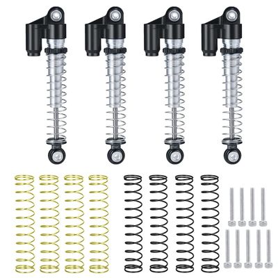 1/24th RC Car Shocks 43mm Aluminum Absorber Damper for All AXIAL SCX24 AXI90081 Deadbolt C10 Gladiator Bronco (Black)