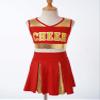 Aislor Girl's Cheer Leader Costume Cheerleading Uniform Fancy Dress Outfit Cosplay Halloween Costume with Pom Poms Red 14 Years view 3