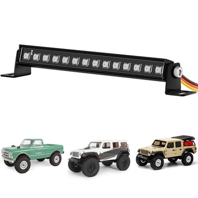 EPINON RC Light Bar 8 Light Modes Roof Lamp 56mm for 1/24 AXIAL SCX24 C10 JLU Gladiator Deadbolt Upgrade Parts