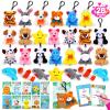 28 Packs Valentines Day Gifts for Kids Girls Boys with Valentines Stuffed Animal Keychain Valentine Cards for Kids Classroom Exchange Gifts Mini Animal Plush Toys Valentines Party Favor School Prizes view 1