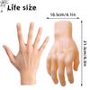 Medou 2 Pieces Spooky Halloween Decoration Realistic Hands, Fake Human Hands Bloody Dead Body Parts Haunted House Decorations (Left and Right) view 4