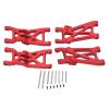 Alomejor RC Front and Rear Lower Suspension Arm Set Aluminum Alloy RC Swing Arm Set for 1/10 22S 2WD RC Cars(Red) view 1