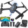 Drone with 1080P Camera for Beginners and Adults, Foldable Remote Control Quadcopter with Voice Control, Gestures Selfie, Altitude Hold, One Key Start, 3D Flips, 2 Batteries, Toy for Beginners view 1