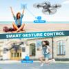 Drone with 1080P Camera for Beginners and Adults, Foldable Remote Control Quadcopter with Voice Control, Gestures Selfie, Altitude Hold, One Key Start, 3D Flips, 2 Batteries, Toy for Beginners view 2