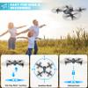 Drone with 1080P Camera for Beginners and Adults, Foldable Remote Control Quadcopter with Voice Control, Gestures Selfie, Altitude Hold, One Key Start, 3D Flips, 2 Batteries, Toy for Beginners view 3
