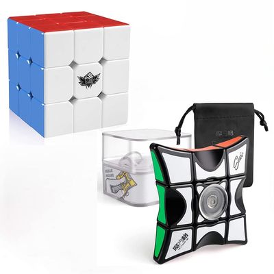 D-FantiX Cyclone Boys 3x3 Speed Cube and Fidget Spinners Cube Anti-Anxiety Fidget Toys for Kids