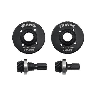 VITAVON 1.6 Mod Spiral Cut F&R Diff Ring Pinion Gear Set 10/32 T for X-MAXX XRT