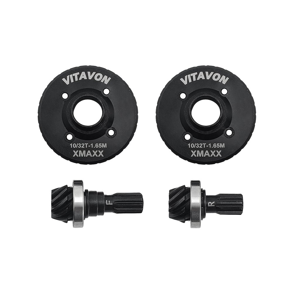 VITAVON 1.6 Mod Spiral Cut F&R Diff Ring Pinion Gear Set 10/32 T for X-MAXX XRT