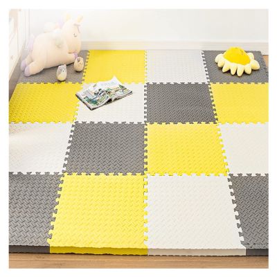 HSYFdy Soft Childrens Interlocking Tiles Foam Play Mat Multicolor Exercise Puzzle EVA Play Foam Mat Non-Slip for Floor Nursery Room (Color : A, Size : 60x60x2.5cm-9tiles)