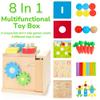 JUSTWOOD Montessori Toys for 1+ Year Old, 8-in-1 Wooden Play Kit Includes Object Permanent Box, Learning Activity Cube, Sorting & Stacking Toy, Carrot Harvest Game, Gift for Boys Girls Age 12+ Months view 2