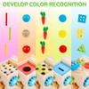 JUSTWOOD Montessori Toys for 1+ Year Old, 8-in-1 Wooden Play Kit Includes Object Permanent Box, Learning Activity Cube, Sorting & Stacking Toy, Carrot Harvest Game, Gift for Boys Girls Age 12+ Months view 4