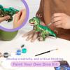 PREXTEX Build and Paint Your Own Collectible Dinosaur Toy Kit - Surprise Dino Egg Set, Building Toy, Arts and Crafts for Kids Ages 6-8, Painting Art Set, Kids Gifts, Dino Easter Basket Stuffers view 4