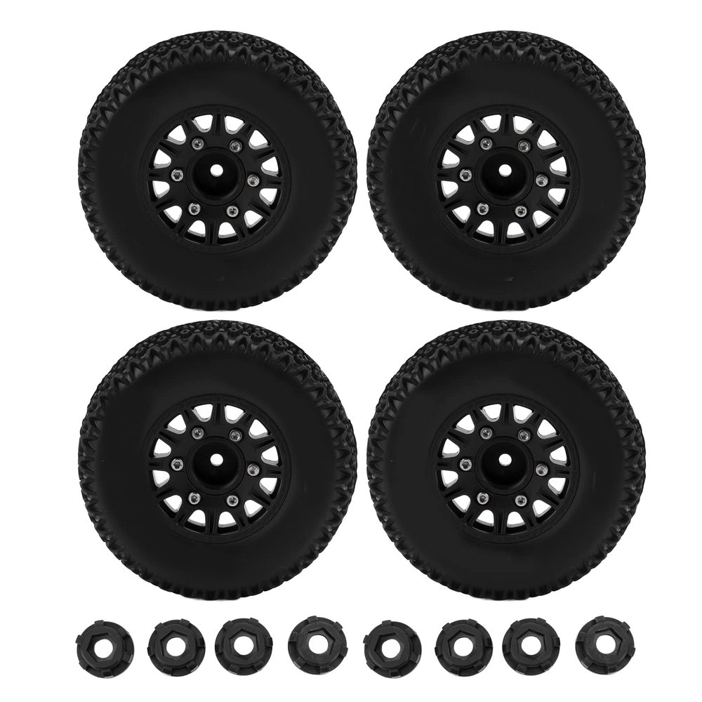 Alomejor for 1/10 RC Short Course Truck Tires for ARRMA for SENTON for for Slash 12mm 14mm 17mm Hex RC Truck Tires(Black)