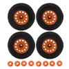 Alomejor for 1/10 RC Short Course Truck Tires for ARRMA for SENTON for for Slash 12mm 14mm 17mm Hex RC Truck Tires(Orange) view 1