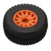 Alomejor for 1/10 RC Short Course Truck Tires for ARRMA for SENTON for for Slash 12mm 14mm 17mm Hex RC Truck Tires(Orange) view 2