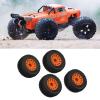 Alomejor for 1/10 RC Short Course Truck Tires for ARRMA for SENTON for for Slash 12mm 14mm 17mm Hex RC Truck Tires(Orange) view 3