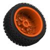 Alomejor for 1/10 RC Short Course Truck Tires for ARRMA for SENTON for for Slash 12mm 14mm 17mm Hex RC Truck Tires(Orange) view 4