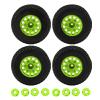 Alomejor for 1/10 RC Short Course Truck Tires for ARRMA for SENTON for for Slash 12mm 14mm 17mm Hex RC Truck Tires(Green) view 1