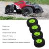 Alomejor for 1/10 RC Short Course Truck Tires for ARRMA for SENTON for for Slash 12mm 14mm 17mm Hex RC Truck Tires(Green) view 3